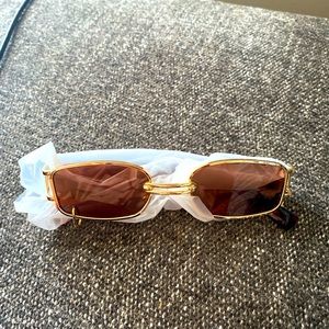 Brown, gold frame sunglasses from Shein